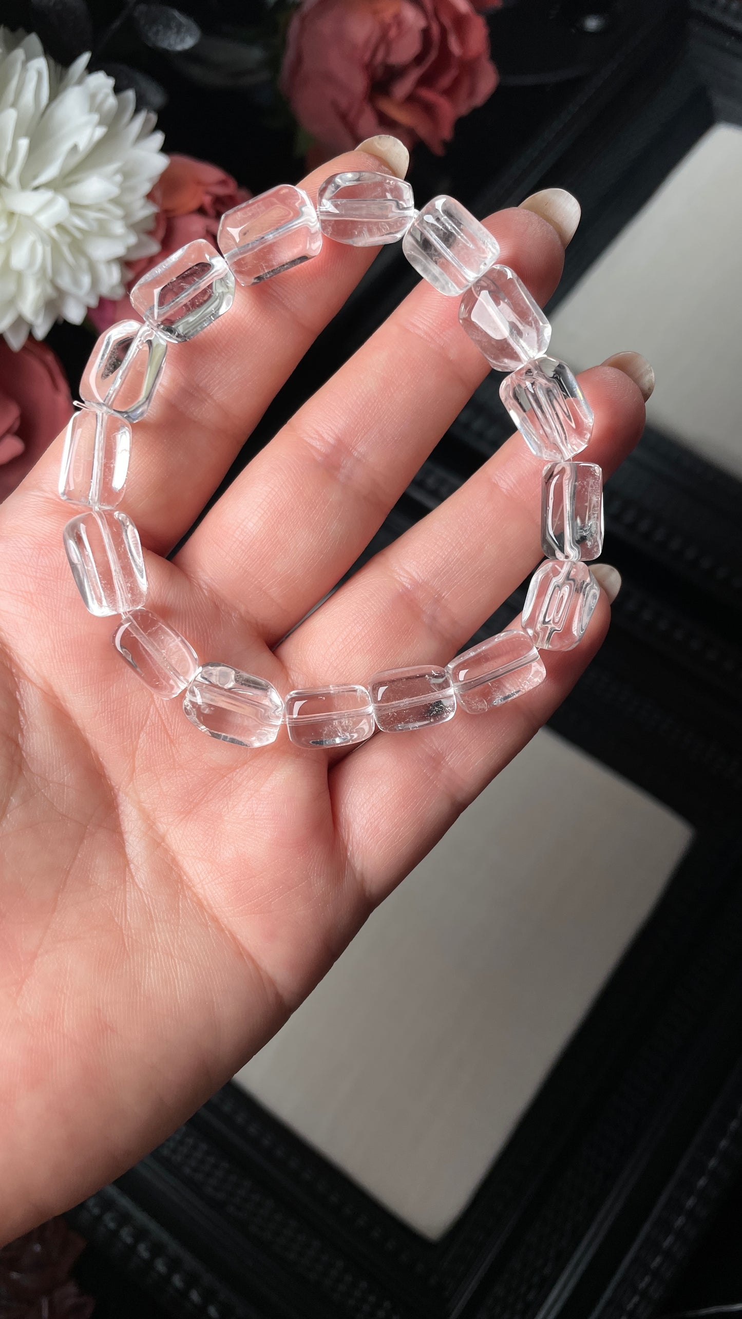 Free‑form Clear Quartz Bracelet