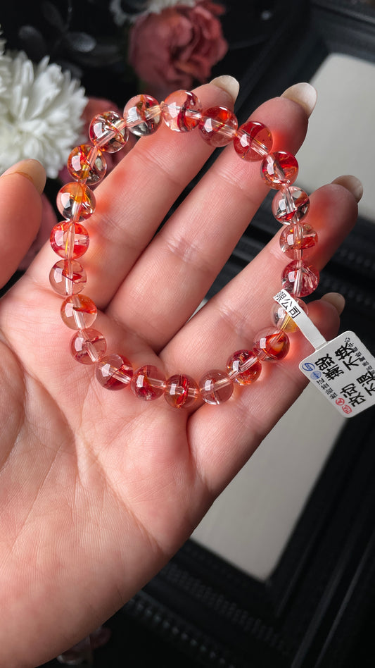 Ox‑blood Red Hematoid Bracelet